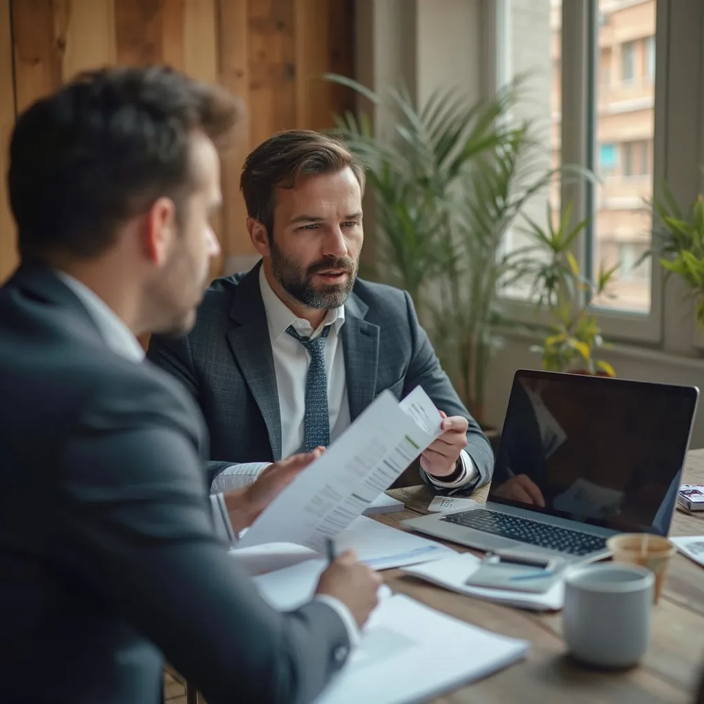 Asesorando a un cliente sobre inversiones